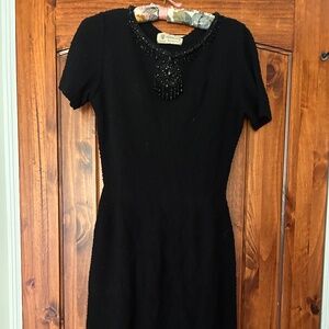 Vintage (50s) All Wool Beaded Kimberly Dress